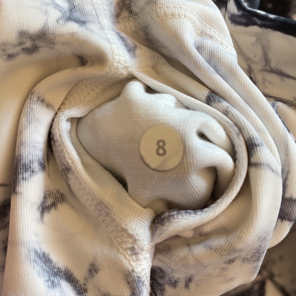 Lululemon Wunder Under high rise shibori leggings blue white womens 8 - Picture 5 of 5